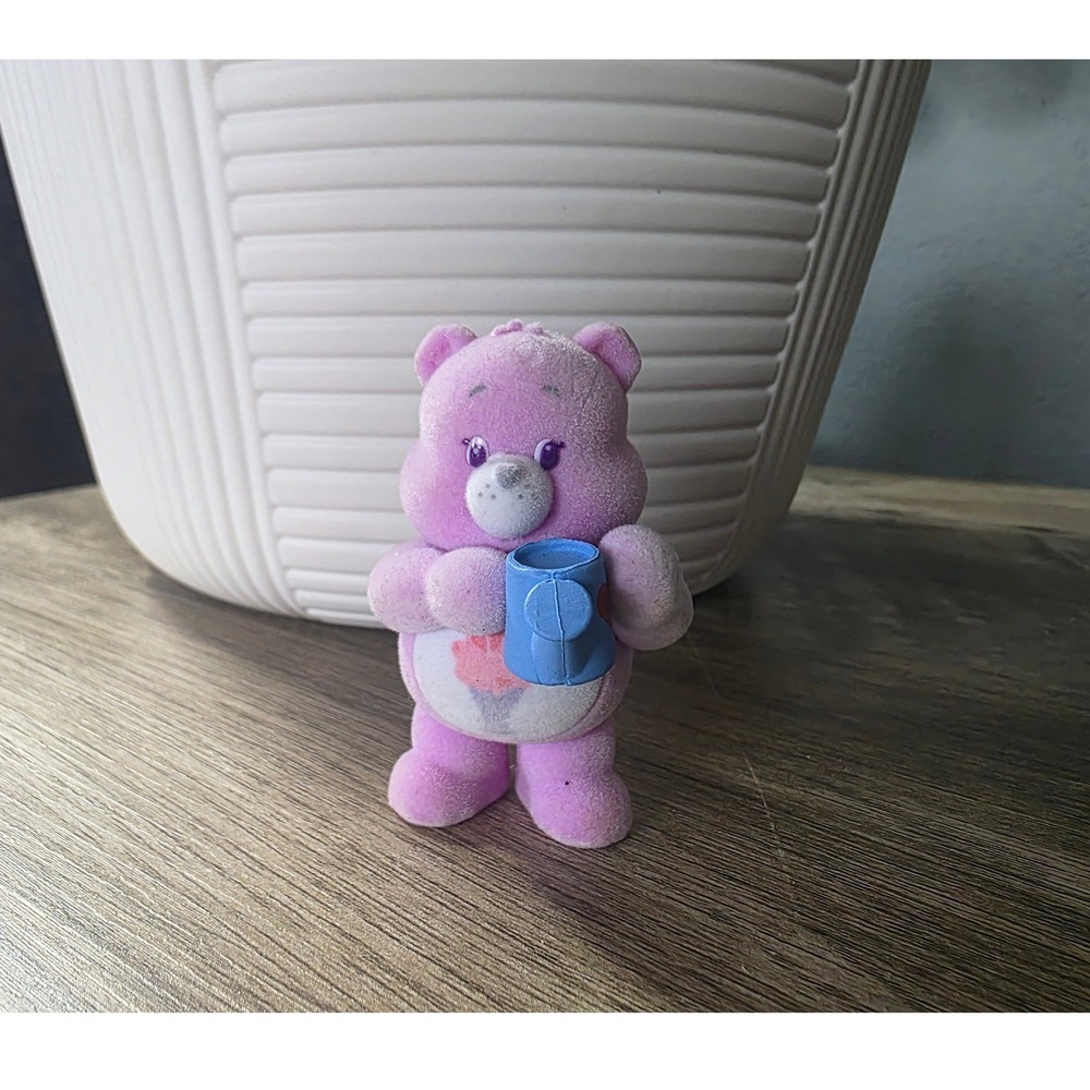 Care Bears Share Bear Flocked Mini Figure Purple Watering Can 2024
